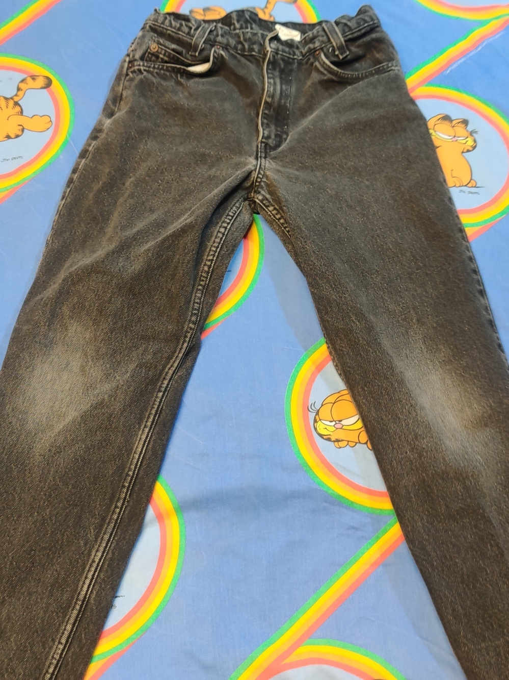 Vintage Levi's 550 Orange Tab Student Black Denim Jeans W28 L28 Guatemala